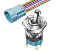 Light Toggle Control, LED Rocker Button, Waterproof Power Control, 12V On Off Device, for Offroad SUV Boat RV Electrician Marine Automotive Wiring Controls Safety Upgrade Installation Use