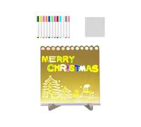 Light Up Acrylic Message Board, Drawing Board with LED, Exquisite Desktop Memo, Multifunctional Acrylic Dry Erase Boards for School, Cafe, and Home, Available Sizes,15x15cm, 20x20cm, 30x20cm