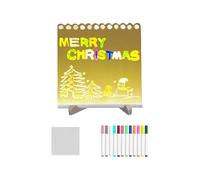 Light Up Acrylic Message Board, Drawing Board with LED, Exquisite Desktop Memo, Multifunctional Acrylic Dry Erase Boards for School, Cafe, and Home, Available Sizes,15x15cm, 20x20cm, 30x20cm