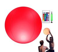 Light Up Beach Balls - PVC, Glow In The Dark Pool Beach Decor Balls | Floating Led Nightlight For Backyard Summer Poolside Garden Playground