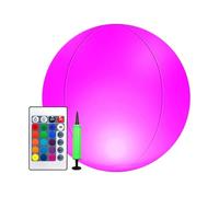 Light Up Beach Balls - Waterproof PVC 38cm | LED Swimming Pool Ball, Remote Controlled Color Changing Glow Ball | Multi Mode Waterproof Party Decoration Light Toy For Beach Pool Backyard Garden