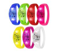 Light Up Bracelet - 7 Piece LED Wristband Set, Flexible Comfortable Safety Accessory | Perfect For Kids Boys Party Favors Camping Outdoor Indoor School Night Celebrations Festivals Events Glow