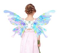 Light Up Butterfly Wings - Glowing Led Costume Accessories | 67 x 36 cm PP 400 g Girls Butterfly Wings for Makeup, Party, Stage Performance, Cosplay Fair, Outdoor Christmas, Holiday Events