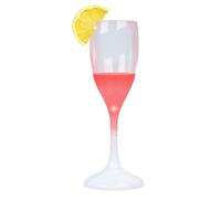 Light Up Champagne Flutes - Reusable 120ml Wine Glasses, Transparent Party Drink Cups with Vibrant LED Color Display, Switch Activated Glow Effect, Ideal for Christmas Event Nightclub Gatheri
