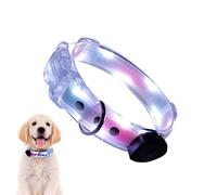 Light Up Dog Collar, 3-Mode LED Necklace 27.56x0.98 Inches, Rechargeable Luminous Safety Collar for Small, Medium & Large Dogs, Waterproof PVC, 10-Hour Glow