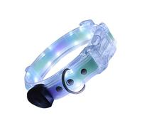 Light Up Dog Collar, Rechargeable LED Safety Necklace, 27.56x0.98in Adjustable Glowing Collar for Night Walking, Outdoor Adventures, Low Light Visibility and Security