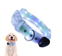 Light Up Dog Collar, Rechargeable LED Safety Necklace, 27.56x0.98x0.98 Inches Adjustable Glowing Pet Collar for Night Walking, High Visibility in Dark & Outdoor Adventures