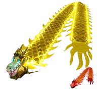 Light Up Dragon LED Dragon Dance Flow Toy for Adults & Children,Luminous Dance Ribbon with 10 Bright Modes,Perfect for Night Performance,Yoga & Exercise Streamer (Yellow, 8m)