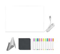 Light Up Drawing Board for Kids | Clear Acrylic Bulletin Whiteboard,with 12-color Pens and Foldable Stand Light Up Dry Erase Board | for Youth, Girl Boy, Art Supplies, Classroom, Road Trip