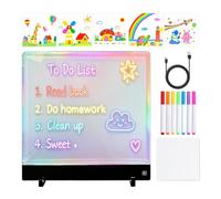 Light Up Drawing Board for Kids,Rechargeable 4 Modes Doodle Pad - Erasable LED Light Up Drawing Board,for Boys Girls School Living Room Home Workplace