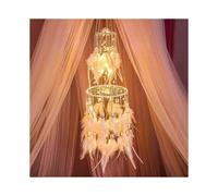 Light Up Dream Catcher Decoration Warm White Bedroom Accessory with Warm LED String Lights Hanging Dream Catcher Present for Christmas Birthday