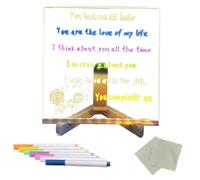 Light Up Dry Erase Board-Neon Glow LED Writing, Fluorescent Liquid Chalk Tablet, Luminous Desktop Message Pad, Vibrant Drawing Canvas Gear, Glowing Night Light Tool | For Kids