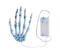 LIGHT UP ESQUELETRO MANA - 5.91 pulgadas FINUCIÓN REALÍSTICA Mano para la decoración de Halloween, ornamento aterrador gótico con iluminación LED, patio de pared al aire libre y cementerio de
