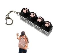 Light Up Fidget Keyboard, juguete portátil con botón de , 3,07 x 0,787 x 1,18 pulgadas, dispositivo de prensa con diseño colorido brillante, estilo de clicker de polímero resistente, dispositivo