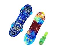 Light Up Fingerboard Set - Tiny Desk Skate Toy, Pocket Size Trick Board, Durable Mini Skate For Creative Play | Small Portable Finger Board For Children Gathering Activities Fun Skill Challenges