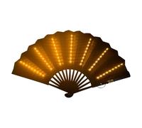 Light Up Folding Fan - LED Handheld Accessory, Portable Stage Performance Prop, Multipurpose Carnival Dance Tool, Lightweight Travel Party Essential | Festival Energy Boost, Club Atmosphere Styli