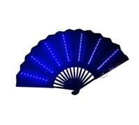 Light Up Folding Fan - LED Handheld Accessory, Portable Stage Performance Prop, Multipurpose Carnival Dance Tool, Lightweight Travel Party Essential | Festival Energy Boost, Club Atmosphere Styli