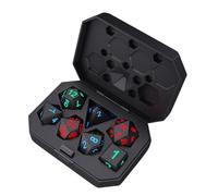 Light Up Game Dice, Recargable Polyhedral Set, Flashing LED Tabletop Pieces, RGB Glowing Sides, USB Charging Case Included, Ideal para Role Playing Gatherings, Unavailable, Fantasy Adventure
