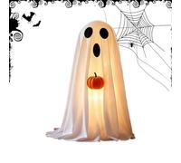 Light Up Ghost - Decoración de mesa de Halloween con calabaza a control rem