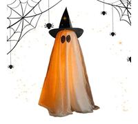 Light Up Ghost Decorations, Scary Ghost Halloween Decor with LED String Lights 78,74 pulgadas, Spooky Holiday Figurines for Interior, Outdoor Party, Living Room, Garden, Patio, Bedroom, Backyard