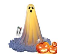Light Up Ghost Halloween Decorations - 165x30cm Spooky Ghost with Remote Control String Light | Halloween Decorations Outdoor, Home Accents for Festival Holiday Lawn Gardens Porches Escape Room