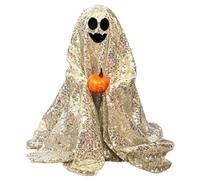 Light Up Ghosts - 18x8 Cm Outdoor Sequin Ghost Halloween Decorations