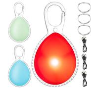 Light Up - Linterna recargable con clip de 3 piezas | Luces impermeables para paseos nocturnos, al aire libre, campamento oscuro, seguridad, actividades tempranas por la mañana, correr