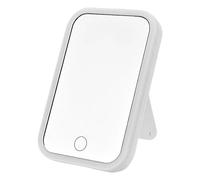 Light Up Mirror, Touch Control Folding Table Mirror, Rechargeable 3 Color Lighting Modes, Portable Vanity Desk Looking Glass for Women Girls Bathroom Bedroom Dorm Makeup Accessory 17.5x12x2.1cm