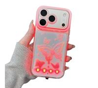 Light Up Phone Case, Vibrant LED Bowknot Phone Case, Built-in Light Up Phones Cases, Fashion LED Flash Protective Cover for Phone 11/12/13/14/15/16/17 Pro/Pro Max (for iPhone14ProMax,Butterfly)