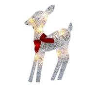 Light Up Reindeer Christmas - Outdoor Decor 80x44cm, Waterproof Festive | Garden Deer Decoration For Family Home Patio Lawn Parties Holiday Event Bow LED Lights Seasonal Display Iron Art Creative Disp