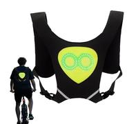 Light Up Running Vest, RGB Vest Adjustable Safety Gear, Waterproof Reflective Harness, Cycling Accessory for Women, Men, Adults, Kids, Runners, Jogging, Hiking, Night Walking