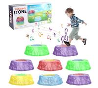Light Up Stepping Stones for Kids, 6/8pc Non-Slip Balance Light Up Musical Stepping Stones, Stepping Stones for Toddlers 1-3-5, Floor Is Lava sensory stepping stones, Indoor & Outdoor Play (8pcs)
