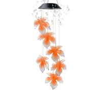 Light Up Wind Chime | Waterproof Outdoor Wind Chime Lights | Autumn Solar Light Winds Chimes | Color Changing LED Mobile Wiind Chimes For Garden, Patio, Party, Window