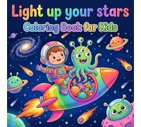 Light up your stars: Space Single-Side Coloring Book for kids