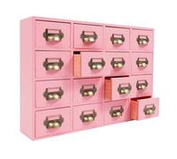 Lightakai Armario farmacéutico con cajones, 16 cajones de farmacia vintage, botiquín de madera, organizador de cajones de escritorio, para especias, medicamentos, joyas, artesanía