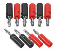 LIGHTAOTAO 10 Conectores Banana de 4mm para Audio Pinza de Cobre y Plástico, Compatible, Conexión Fácil para Altavoces y Equipos de Sonido