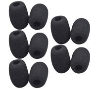 LIGHTAOTAO 10 Piezas de Cubiertas de Micrófono de Esponja Mini para Micrófono Solapa Negro Diseño Compacto y Comodidad Manos Libres para Enseñanza y Discursos