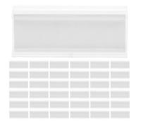 LIGHTAOTAO 100 Portaetiquetas de Plástico Pvc Transparentes para Estantes de Alambre con Cierre Doble Presión, Reutilizables para Organización en Supermercados y Centros Comerciales