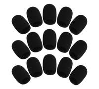 LIGHTAOTAO 15 Fundas de Espuma para Micrófono Inalámbrico Tipo Solapa, Material de Esponja Negra, Alta Sensibilidad y Transmisión Clara de Voz para Presentaciones y Comunicación