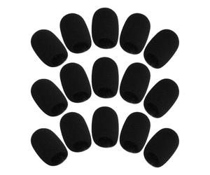 LIGHTAOTAO 15 Fundas de Espuma para Micrófono Inalámbrico Tipo Solapa, Material de Esponja Negra, Alta Sensibilidad y Transmisión Clara de Voz para Presentaciones y Comunicación