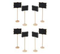 LIGHTAOTAO 16 Mini Pizarras Negras de Abedul para Mensajes Soporte, Decoración de Mesa Creativa y Funcional para Oficina y Hogar Varios estilos