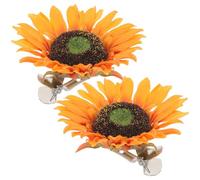 LIGHTAOTAO 2 Clips para Cortinas Diseño de Girasol Sujeción Firme y Diseño Compacto Ideales para Cortinas de Ducha Finas en Baño o Sala