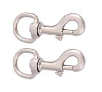 LIGHTAOTAO 2 Ganchos para Cuerda de Tracción para Perros y Gatos, Hebilla Giratoria de Aleación de Zinc Resistente, Accesorios para Arneses, Color Blanco, Uso en Correas y Collares, Set de 2