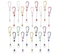 LIGHTAOTAO 20 Piezas de Barras para Llaveros Cuentas, Kit de Suministros Metálicos para Crear Llaveros Colgantes y Accesorios de Bisutería Manual Color Aleatorio