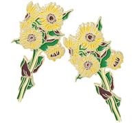 LIGHTAOTAO 2piezas Broches para Mujer Diseño Floral de Girasol Pin de Aleación con Esmalte Regalo Original para Navidad y Fiestas Accesorios Elegantes para Mujeres y Adolescentes
