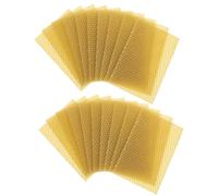 LIGHTAOTAO 30 Láminas de Cera de Colmena Natural para Apicultura, Base de Cera de Abejas Segura y Uniforme para Fabricación de Velas y Marcos de Colmenas