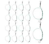 LIGHTAOTAO 30 Líderes de Alambre de Acero con Eslabones Giratorios para Pesca en Agua Salada y Dulce, Estructura Anti-mordeduras y Alta Resistencia para Aparejos de Señuelos