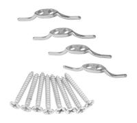 LIGHTAOTAO 4 Ganchos de Acero Inoxidable para Cordón de Persiana, Soporte Resistente y Antienredos, Adecuado para Cortinas y Manualidades en Color Plata