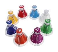 LIGHTAOTAO 8 Piezas Campanilla de Mano en Forma de Pata de Gato Metálica Plástico, Versátil y Fácil de Tocar para Actividades Musicales en Grupo Aire Libre, Diseño Adorable
