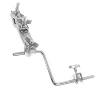 LIGHTAOTAO Abrazadera de Cencerro de Metal Plata, Soporte de Percusión Ajustable con Brazo Z y Extensión, para Cencerros E Instrumentos de Percusión, para Estudio y Batería